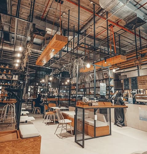 Simple front bar design create a modern-rustic look and feel.